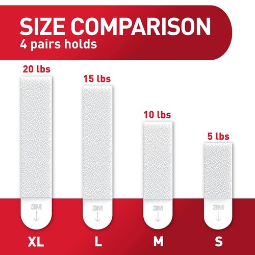 Command Picture Hanging Strips - Damage-Free Hangers for Frames | 28 Pairs (15 lb & 10 lb) - White Adhesive