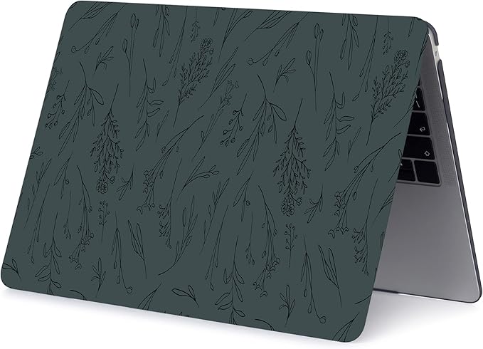 LanBaiLan Compatible for MacBook Pro 13 inch with Touch Bar 2022 2021 2020 2019 2018 2017 2016 Release M1 M2 A2338 A2289 A2251 A2159 A1989 A1706 A1708, Laptop Hardshell Case & Keyboard Cover, Grass