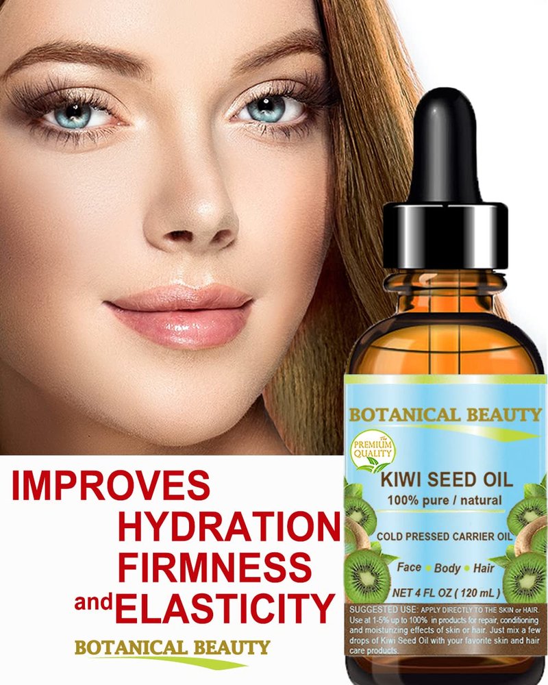 Kiwi Seed Oil - 100% Pure Natural Cold Pressed Carrier Oil for Face, Skin, Hair & Nails | 2 Fl Oz