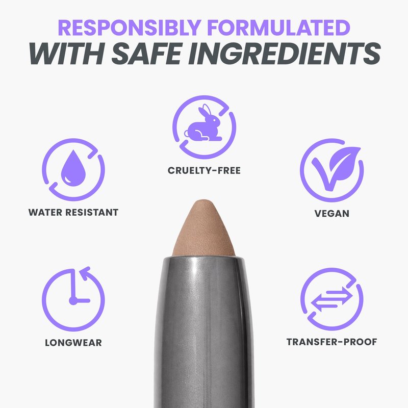 Wonderskin IYKYK Eyeshadow Stick - Longwear Eye Shadow Sticks, Budge-Proof and Waterproof Matte Eyeshadow Stick with Built-in Sharpener (Mink)