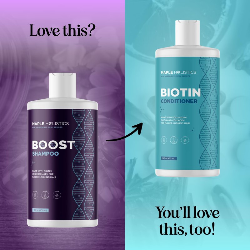 Advanced Biotin Shampoo with Rosemary Oil - Volumizing Shampoo for Thinning Hair for Women & Men with Black Castor Caffeine & B Vitamins - Paraben Silicone and Sulfate Free Vegan Formula (16 Fl Oz)