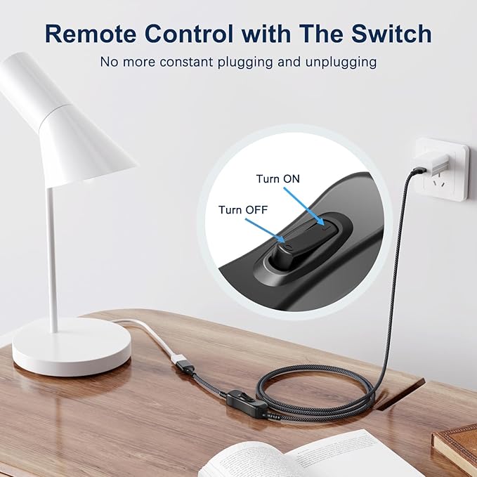 Itramax USB On Off Switch Cable,USB Extension Cable Support Data and Power 3.3FT/1M,Inline Power Switch,Male to Female with Toggle Switch for LED Lamp,LED Light Strips,Driving Recorder