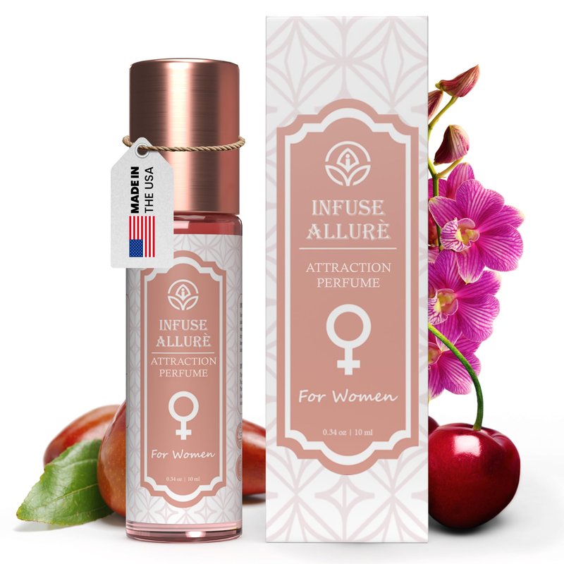 Premium Pheromones Perfume for Women – Alluring French Fragrance Sensual Elixir in Jojoba Oil Base with Androstenol, Androstenone & Pure Pheromones Long-Lasting Designed to Attract Men – 10ml/0.34oz