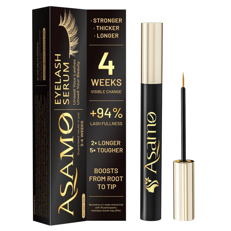 Eyelash Growth Serum â 15 Plant Extracts for Longer, Denser & Robust Lashes,Boosts Natural Lash Development,eyelash serum,Enhance Natural Beauty, Hypoallergenic Oil Free,lash growth serumï¼Bright Goldï¼