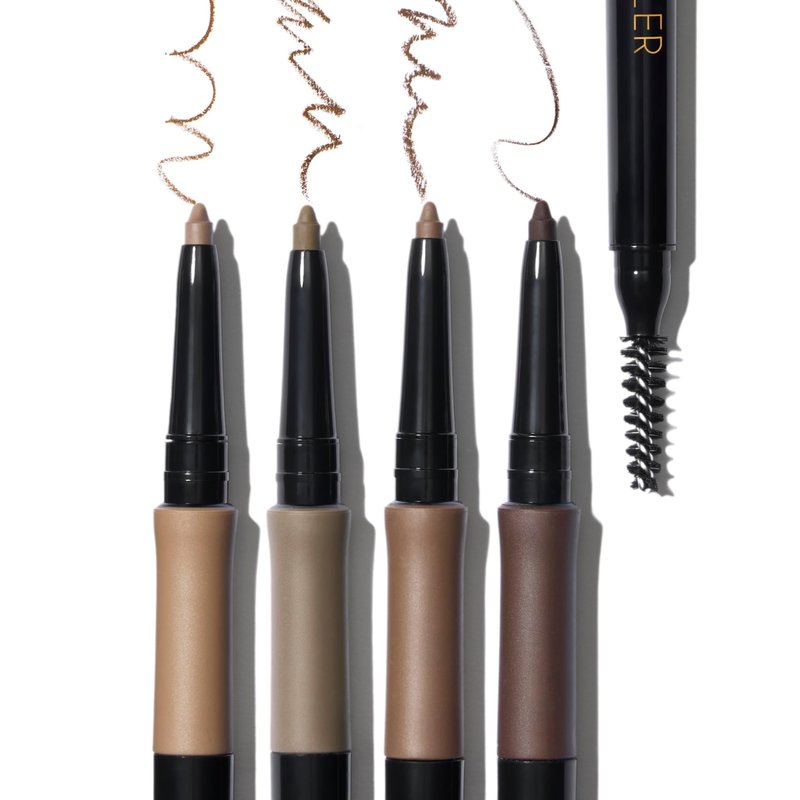 LAURA GELLER NEW YORK INKcredible Waterproof Brow Pencil- Blending Spoolie Brush - Long Lasting Eyebrow Filler (03 Medium Brown)