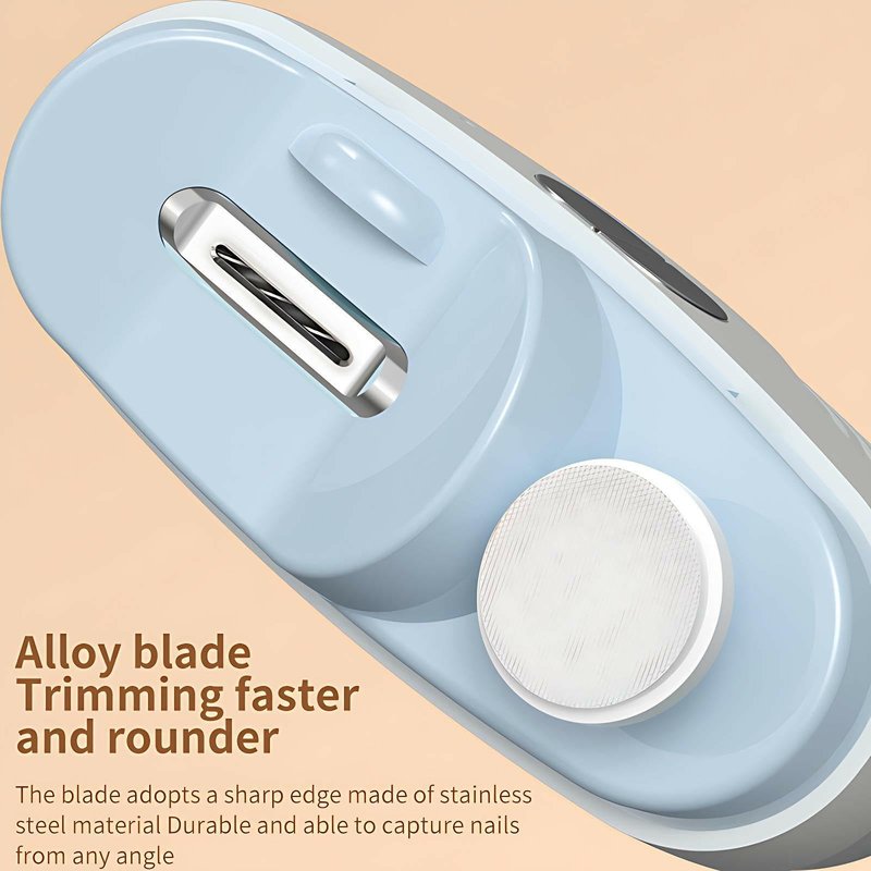 Electric Nail Clipper for Seniors & Adults, 2-in-1 Electric Toenail & Fingernail Clipper with 2 Grinding Heads, Gentle Nail Trimmer for Thick & Hard Nails, Low Noise, USB Rechargeable & Portable