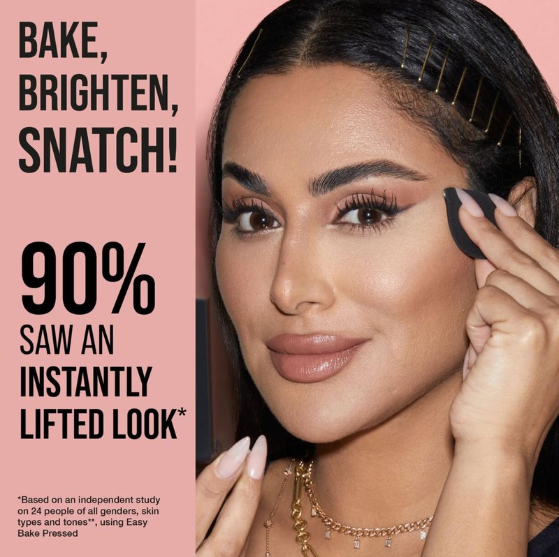 Huda Beauty Easy Bake Loose Baking and Setting Face Powder Shade PEACH PIE Full Size (0.71oz / 20g)