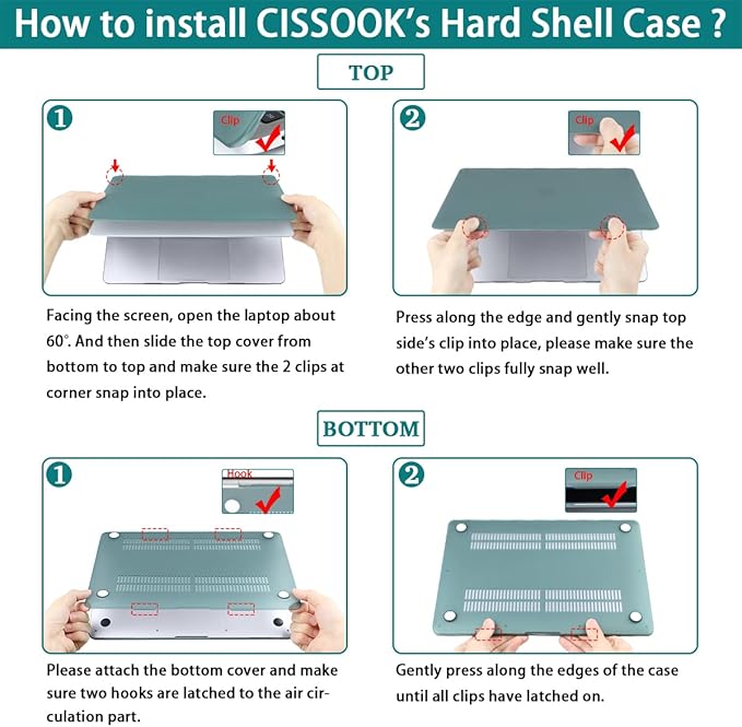 CISSOOK Wave Case for MacBook Pro 13 inch Case 2025-2020 Release, Ocean Hard Shell Cover for MacBook Pro 13 with Touch Bar M2 Chip A2338 M1 A2251 A2289 with Keyboard Cover +Screen Protector