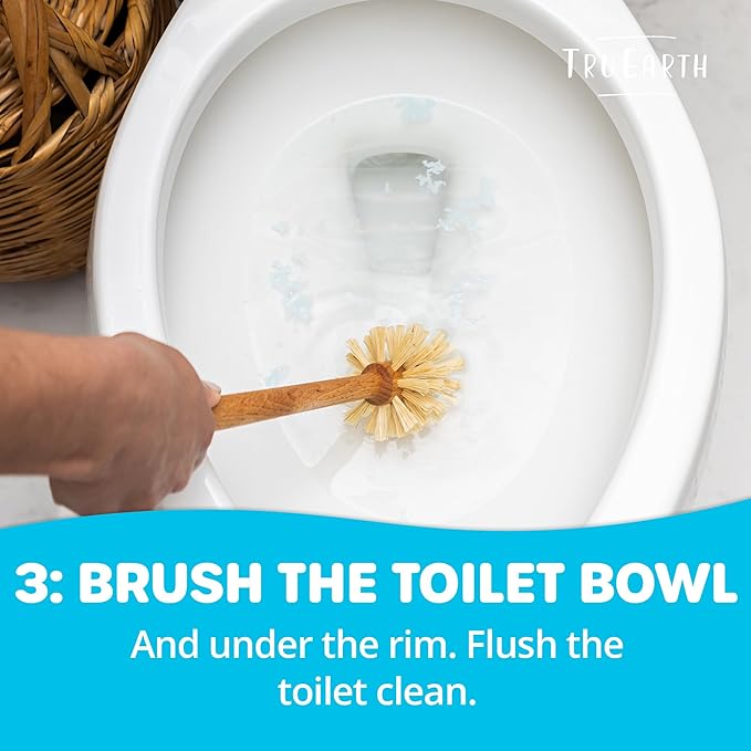 Tru Earth Toilet Bowl Cleaner Eco-Strips | Plastic Jug-Free, Septic-Safe For Cleaning | Easy to Use | 48 Strips