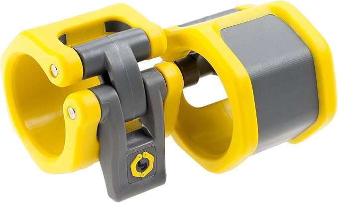 Lock-Jaw Barbell Collars HEX Olympic Barbell Clamps 2 Pcs – Heavy Duty Bar Clamps for 2” & 50mm Olympic Bars – Secure Weight Bar Clamps for Strength Training & Home Gym Accessories – Yellow