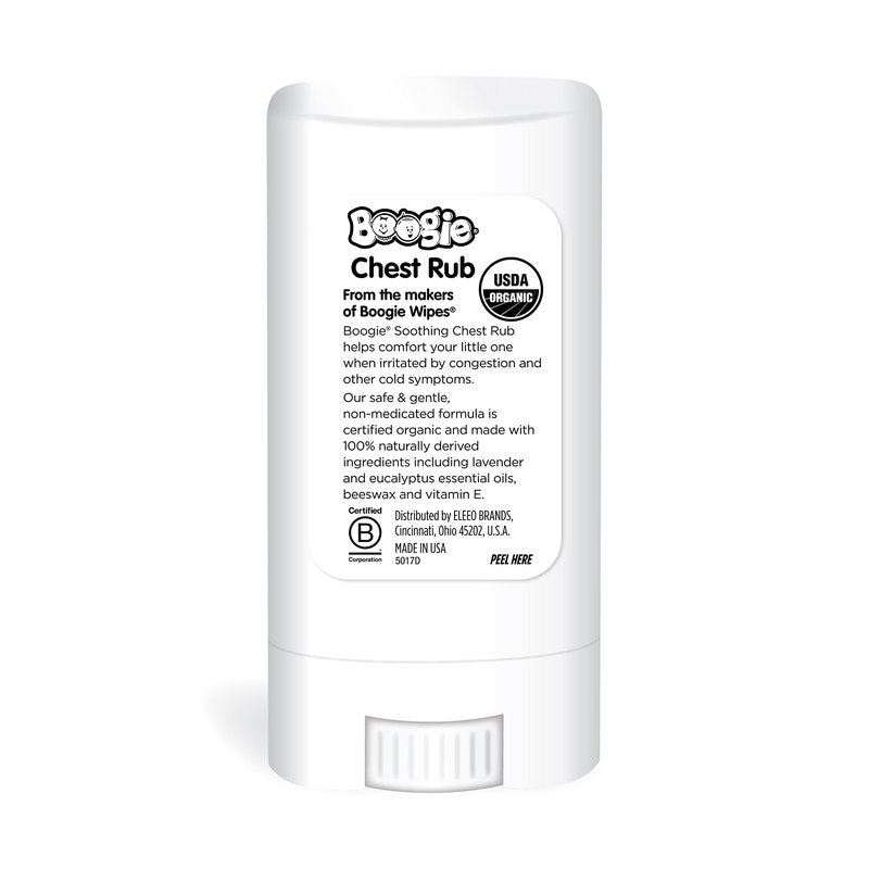 Boogie Soothing Chest Rub Stick for Babies and Kids - 0.49 oz - Soothing Relief for 3+ Months - Made with 100% Naturally Derived Ingredients - Baby Essentials