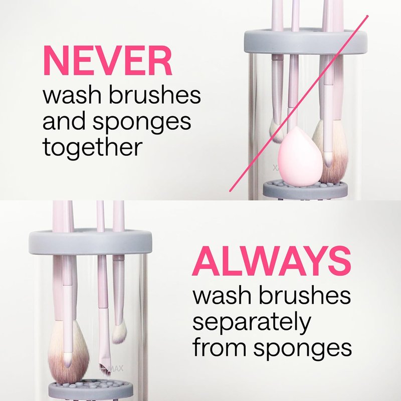 Electric Makeup Brush Cleaner Machine - 2-in-1 Automatic Brush Washer & Dryer | Cleans & Dries Brushes Effortlessly