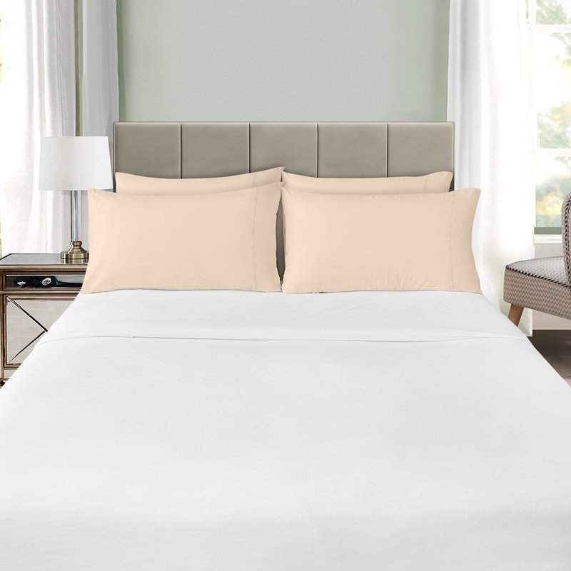 Utopia Bedding Queen Pillow Cases - 12 Pack - Envelope Closure - Soft Brushed Microfiber Fabric - Shrinkage and Fade Resistant Pillow Covers Queen Size 20 X 30 Inches (Queen, Beige)