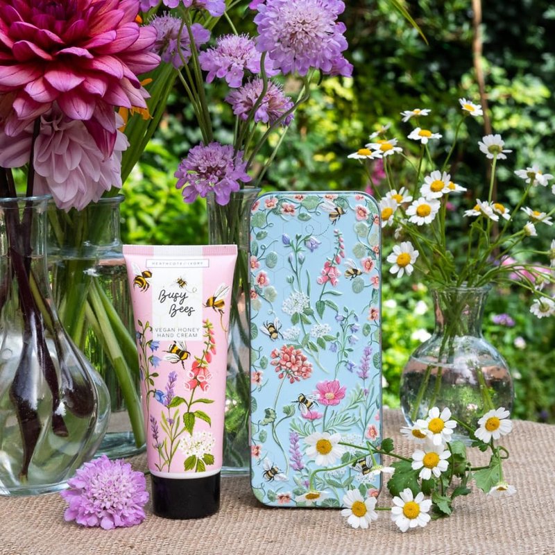 Heathcote & Ivory Busy Bees Vegan Honey Hand Cream Tin 3.4oz
