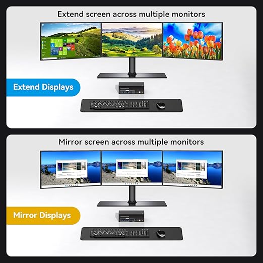 ATLAHET 2 Ports Share 1 Set of Keyboard Mouse 8K 60Hz HDMI KVM Switch 3 Monitors 2 Computers 4K 120Hz