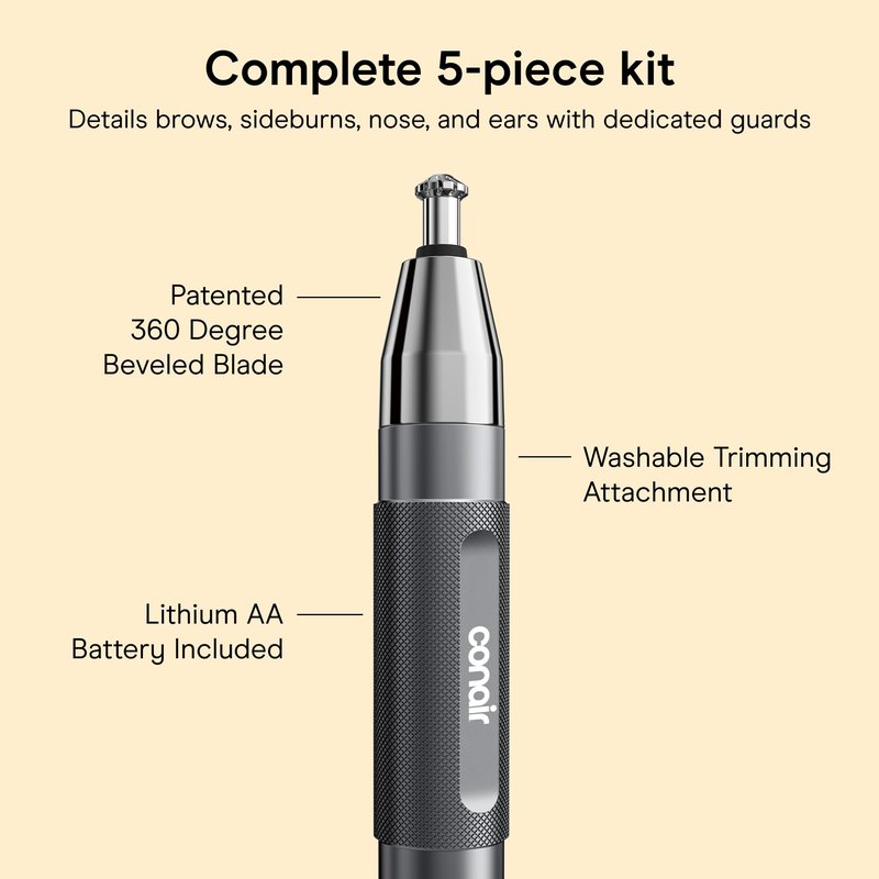 Conair Cordless Nose Ear and Eyebrow Trimmer Grooming Kit