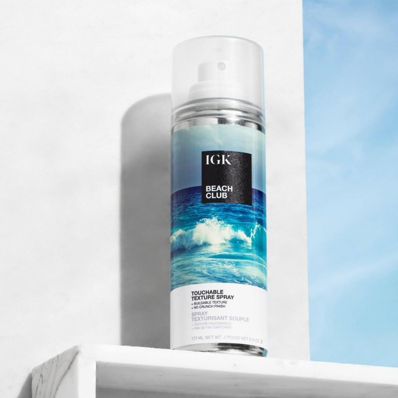 IGK BEACH CLUB Touchable Texture Spray Travel | Hold + Volume + Lightweight | Vegan + Cruelty Free | 1.7 Oz
