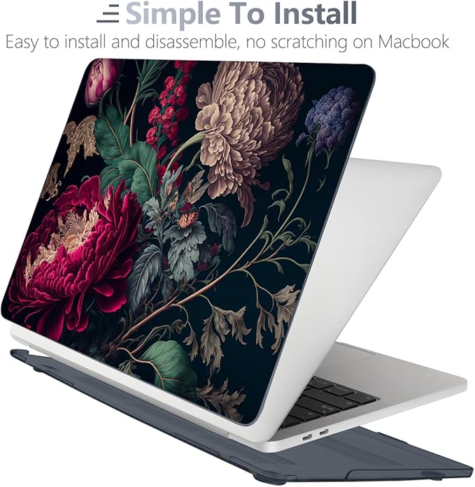 Batianda LumiArt Case for MacBook Air 13" M1 Chip, Renaissance Floral