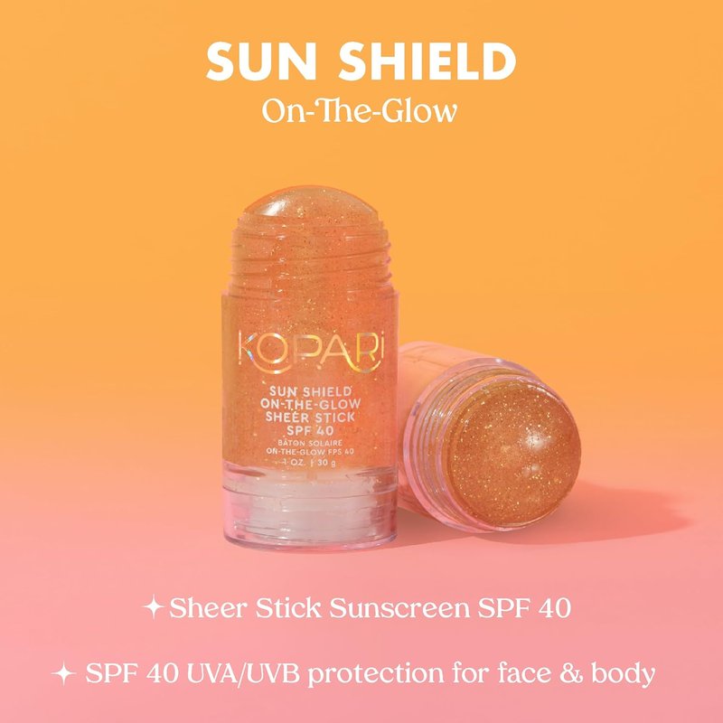 Kopari Sunscreen Stick SPF 40 - Sheer, Sweat & Water Resistant | 1oz with Vitamin E & Bisabolol