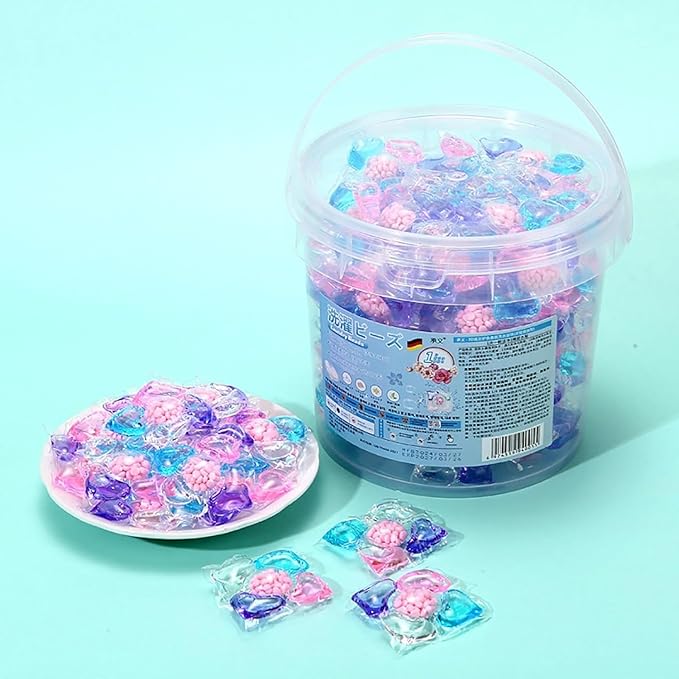 5 in 1 Laundry Pods with Scented Beads â Deep Cleaning Detergent Pods with Fabric Softener Beads & Long-Lasting Freshness, Laundry Detergent Capsules Like, for All Fabrics and Colors (200)
