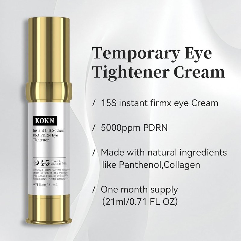 KOKN Instant Firmx Eye & Face Cream - Temporary Eye Tightener for Wrinkles, Puffiness & Bags | 0.71 Fl Oz