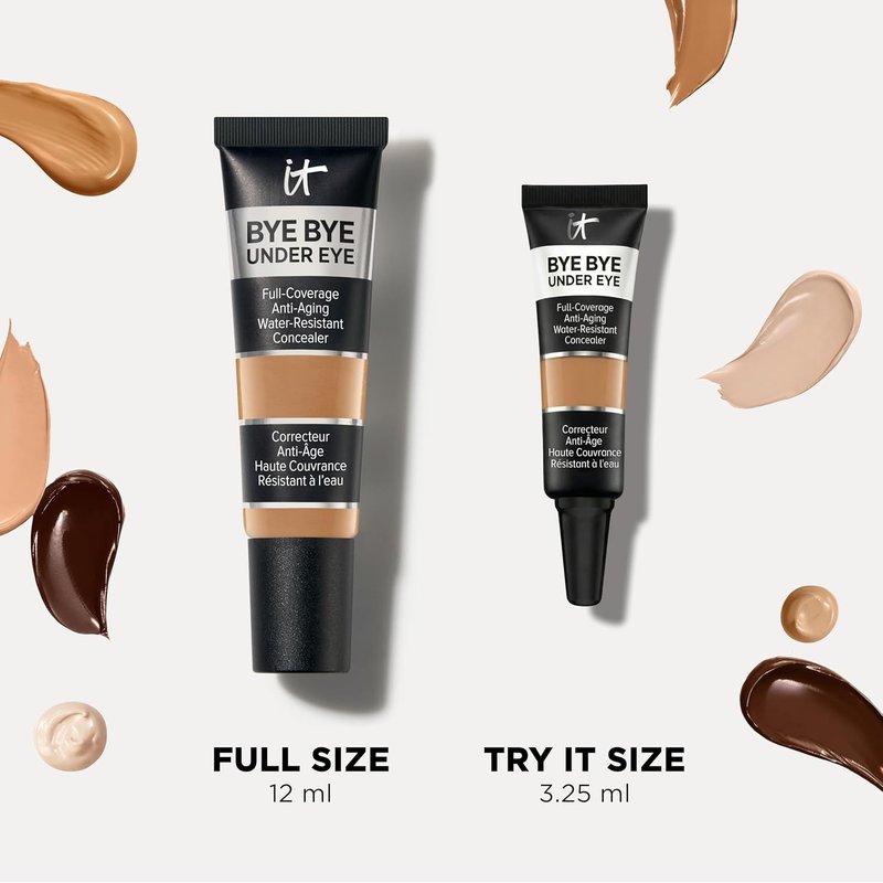 IT Cosmetics Bye Bye Under Eye Concealer - Water-Resistant, 24-Hour Full Coverage for Dark Circles & Fine Lines | 0.4 fl oz
