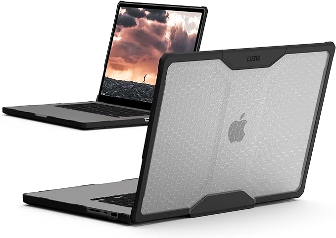 URBAN ARMOR GEAR UAG Designed for MacBook Pro 16" Case M5 2026 M4 2024 M3 2023 Pro/Max Chip Rugged Lightwieght Touch ID Military Grade Dropproof Laptop Cover, Plyo Translucent Clear Ice
