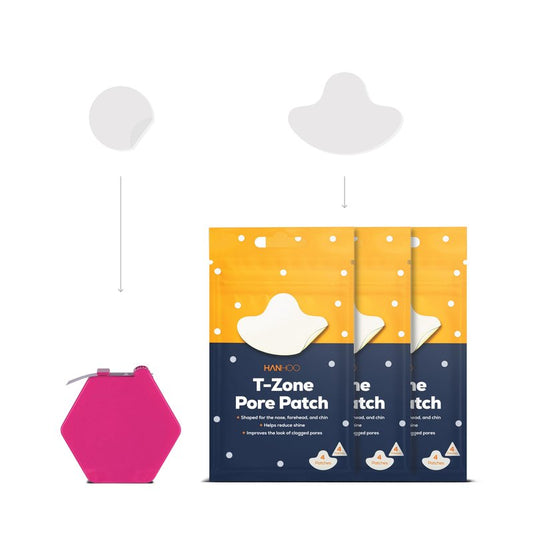 Hanhoo T-Zone Pore Patch and On the Go Blemish Patch Bundle, 132 Total Patches, Hydrocolloid Patches for Clogged Pores and Pimples, Shrinks Pimples, Blackhead and Acne Treatment, Korean Skincare