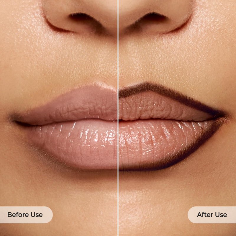 Laka Lip Liner - Smooth & Blendable Soft Matte Lip Contour Pencil for Shaping & Overlining Lips | Waterproof Formula, Oil-Cleanse Off, Long-Lasting Wear | #08 Burnt Brown, 0.02oz