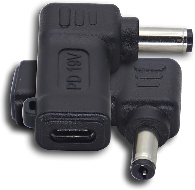 HCFeng 90W PD Type C to DC5521 Power Converter USB C to DC 5521 Laptop Charging Adapter 19V 4A Type C Female to DC 5.5 x 2.1mm Male Power Adapter for Studio and Travel [PD-5521]