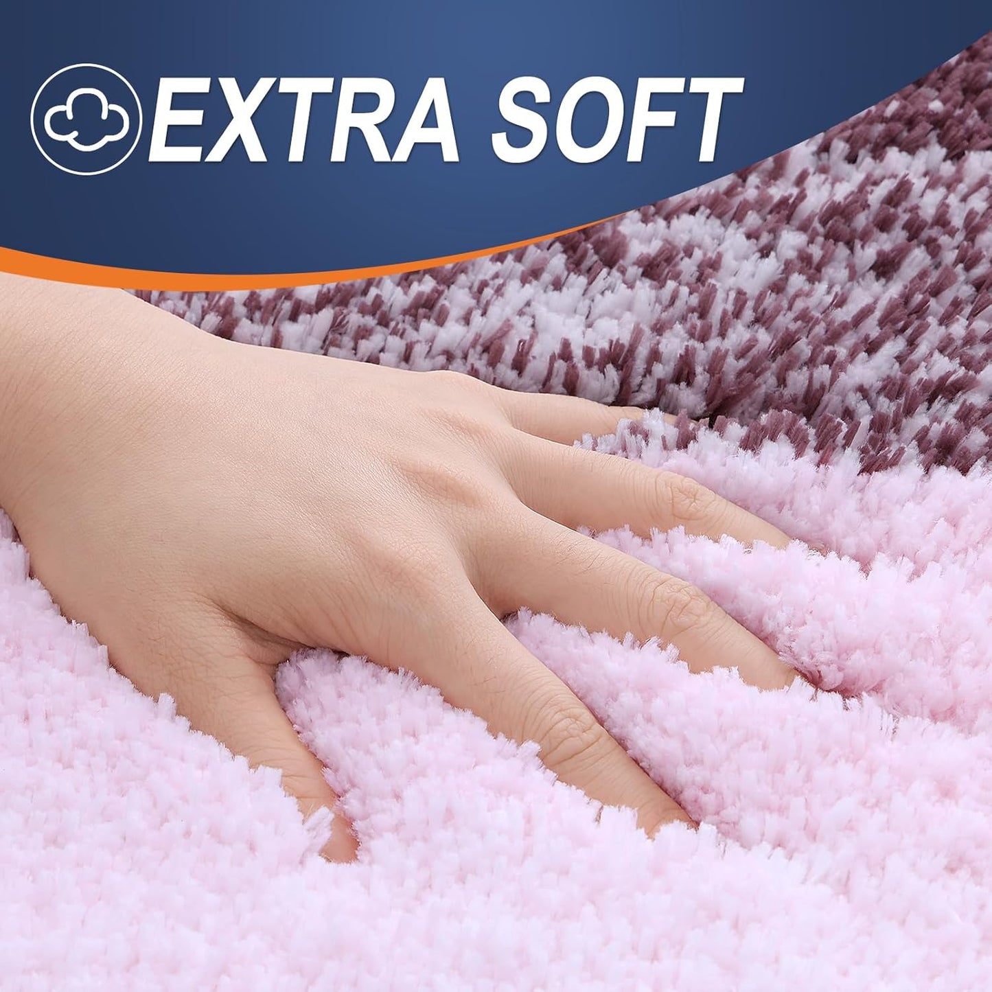 OLANLY Bathroom Runner Rug - Extra Soft Microfiber Mat | Quick Dry, Washable, 47x20, Mauve
