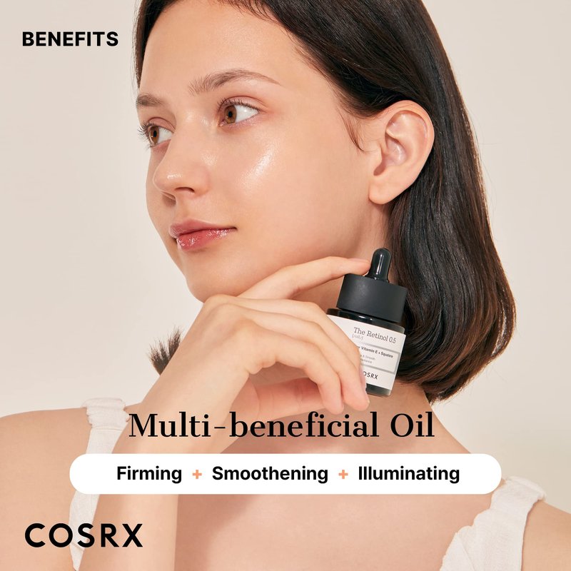 COSRX Retinol 0.5 Oil, Anti-aging Serum with 0.5% Retinoid Treatment for Face, Reduce Wrinkles, Fine Lines, Gentle Skincare for Day & Night, Not Tested on Animals, Korean Skin Care