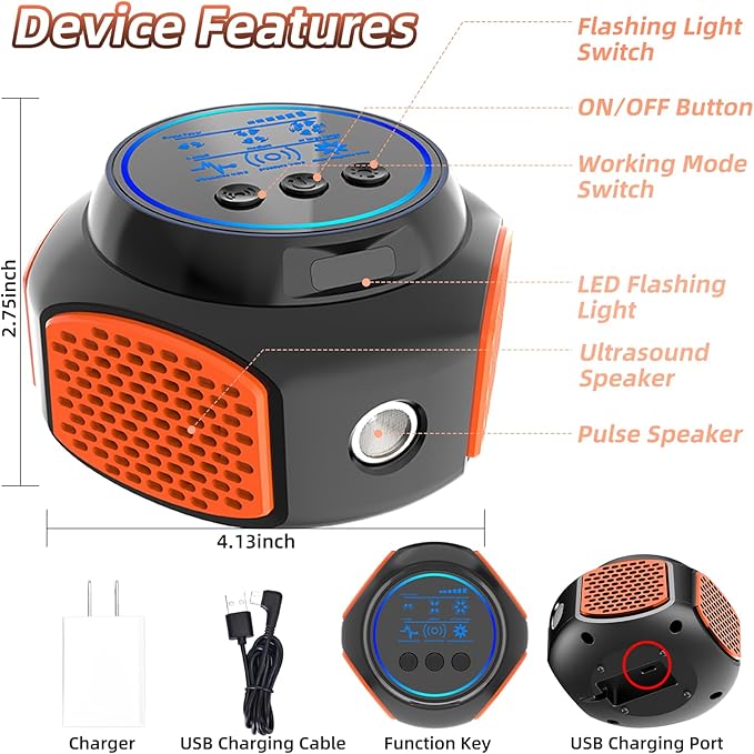 2026 360Â°Ultrasonic Mouse Repellent Plug in Indoor Pest Control for Rodent Mice Rat Squirrel Bat Roach Spider Ant Bug,Electronic Repellent Device Mouse Traps for Basement House Kitchen Garage(2pack)