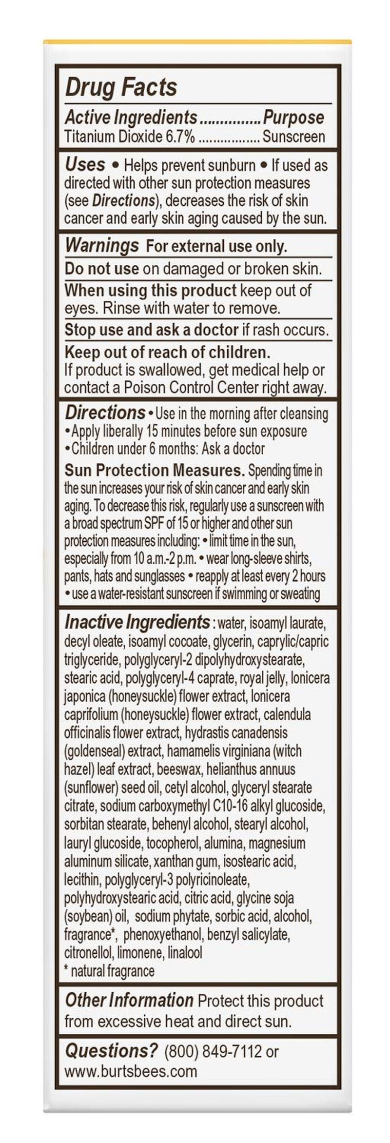 Burt's Bees Nourishment Day Lotion - SPF 15 for Normal to Combination Skin | 2 Fl Oz, Natural Formula