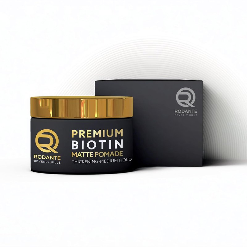 Biotin Matte Cream Texture Paste - Premium Thickening Pomade for Men | Medium Hold & Hair Growth Support, 85g/3oz