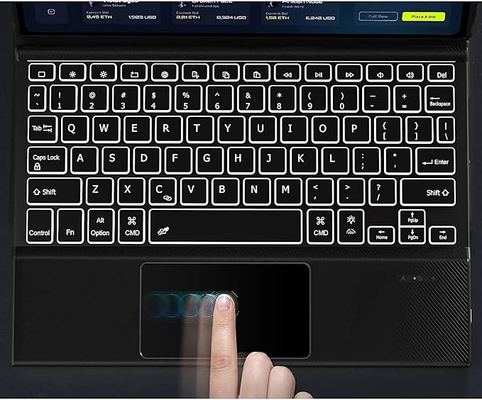Sahara - Navigate Series Keyboard Case with Track Pad for iPad Pro 13" (M4 2024/M5 2025), Black, (TB00388)