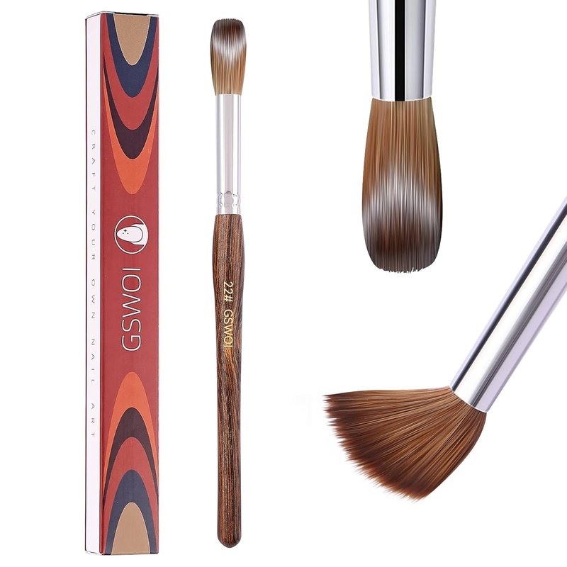 Kolinsky Acrylic Brush Size 22 - Professional Nail Application Tool with Wood Handle for Salons & DIY