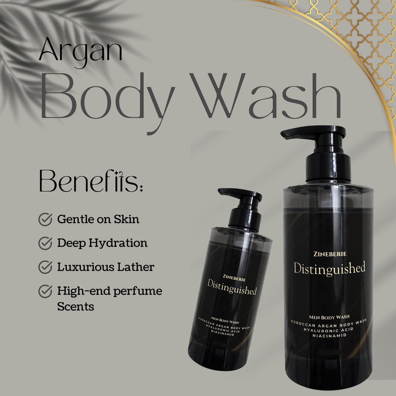 New! Large 550 ml Luxurious Light Oud Scented Men Body Wash with Argan Oil, Hyaluronic Acid,and Niacinamide. Rich Lather and extreme moisturization. Made Only for Men! Paraben and dye free! 20 fl oz