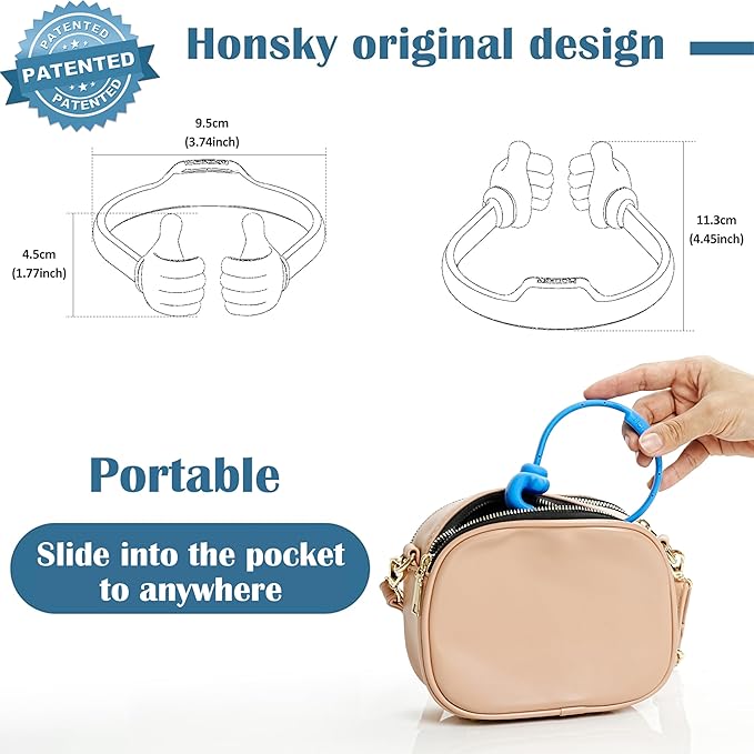 Honsky Cell Phone Stand Holder 2-Pack,Thumbs Up Lazy Phone Stand,Universal Adjustable Flexible Dock for All Phones,Cute Perfect Valentine's Day Gifts for Him/Her,Gifts for Couples,Flag Blue/Pink