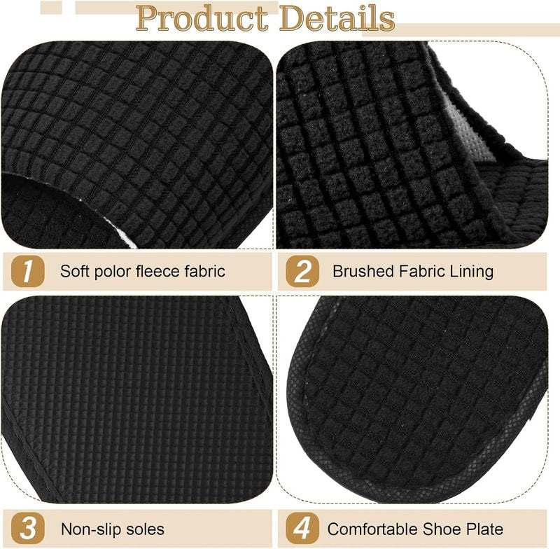 Disposable Spa Slippers - Open Toe Fleece Sandals for Guests | 12 Pairs for Hotels, Weddings & Home Use
