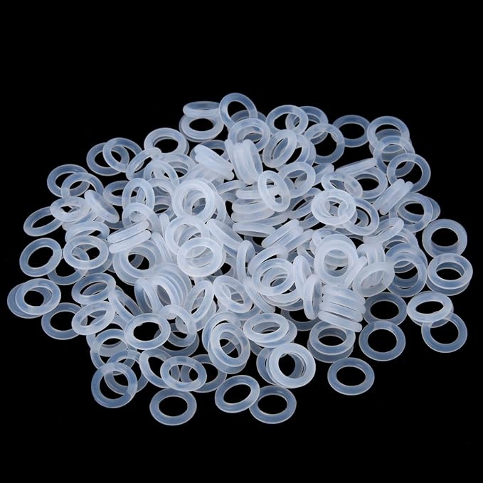 Fiada Keyboard Puller Keycap Removal Tool and 200 Pcs Rubber O-Ring Dampeners Plumbing Rubber O-Ring Seal for Switch and Mechanical Keyboard
