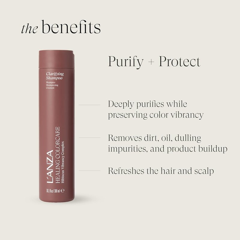 L'ANZA Healing Colorcare Shampoo - Purifying & Moisturizing Formula for Softness & Shine | Sulfate-Free