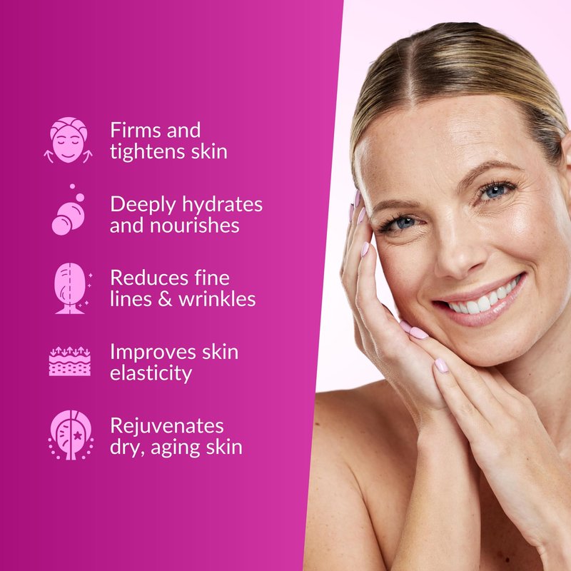 Nasola Hibiscus & Honey Firming Cream for Face, Neck & Body with Collagen, Retinol, Vitamin C, Hyaluronic Acid & Peptides – Skin Tightening, Anti-Wrinkle & Hydrating Moisturizer for Women & Men