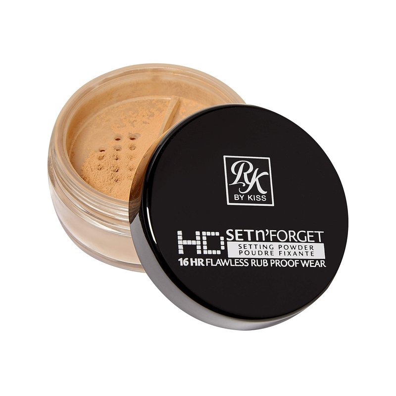 Ruby Kisses Loose Setting Powder 0.4oz, Weightless, Smooths, Mattifying Finish and Shine Control, Pure Silica Mineral Powder (Earth)