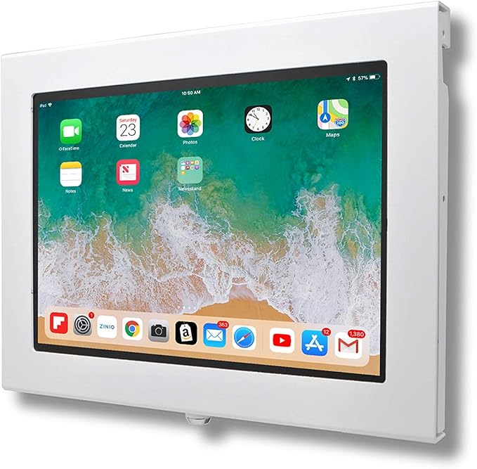 TABcare Locking Security Metal Case for Apple iPad Air 11" 2024/2025 M2/M3 6th gen. for Kiosk, POS, Store, Show Display (White)