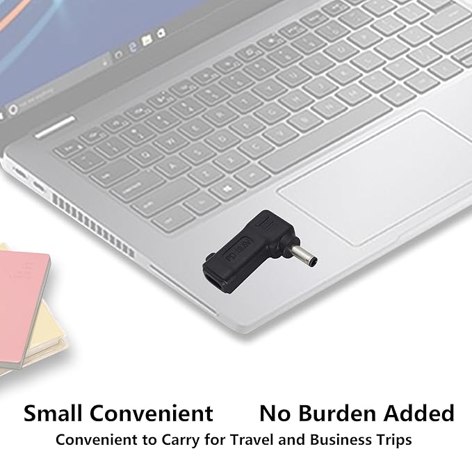 HCFeng 90W PD Power Charger Connector Adapter USB C to 4.5mm Laptop Charging Adapter Type C Female to DC 4.5 x 3.0mm Male Plug PD Power Charger Connector for H-P/De-ll[DP-4530]