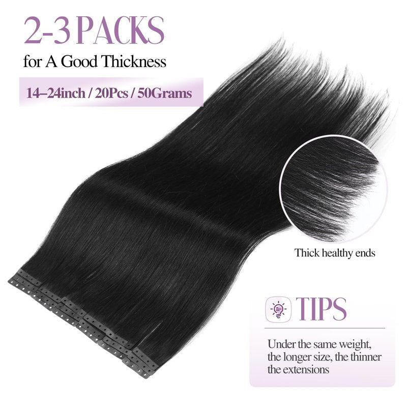 FANCEE OVO Hair Extensions Remy Human Hair PU Holes Wefts with Micro Beads Highlight Honey Blonde Volume Upgrade Butterfly Seamless Weft Invisible Beaded Hair Extension with Tools(40g 20Pcs, 14 Inch)