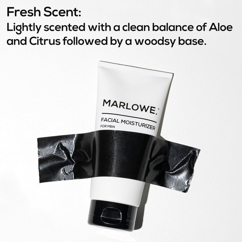 Marlowe. Men's Skin Care Set - Exfoliating Facial Scrub & Hydrating Moisturizer Duo | Vegan Daily Grooming Essentials