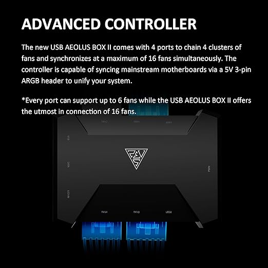 GAMDIAS 3 Pack 120mm Case Fan & 3 Reverse Blades & 1 USB Hub, ARGB PWM PC Fans with RGB Motherboards Sync, Daisy Chain via Cable Management, 30mm Thickness Case Fans with 75CFM Airflow with 2400RPM