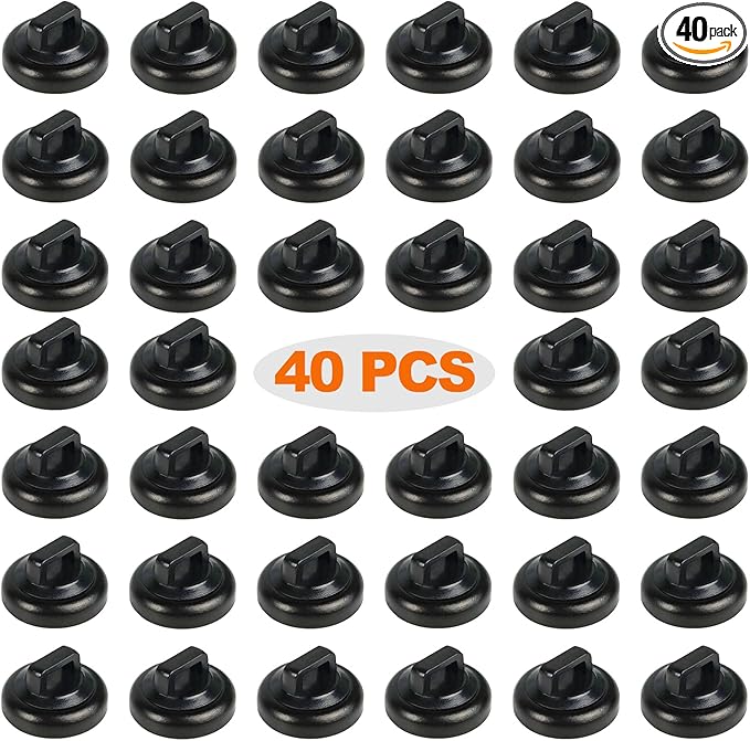 CANAANIN Magnet Zip Tie Mount Clips Magnetic Zip Ties Mount Base Holder Strong Wire Cable Holder Mount Wire Clips Management for Home Office Marine Electrical Wiring (D19 40 Pcs)